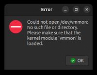 Cannot open /dev/vmmon: No such file or directory. Please make sure that the kernel module ‘vmmon’ is loaded